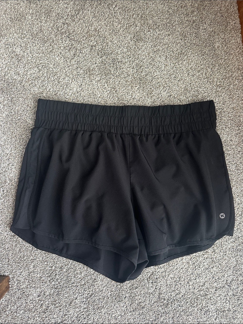 RBX Black Women's Athletic Shorts with Elastic Waistband
